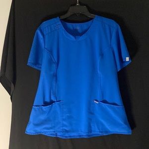 Cherokee Infinity Royal Blue Scrub Top Size XL